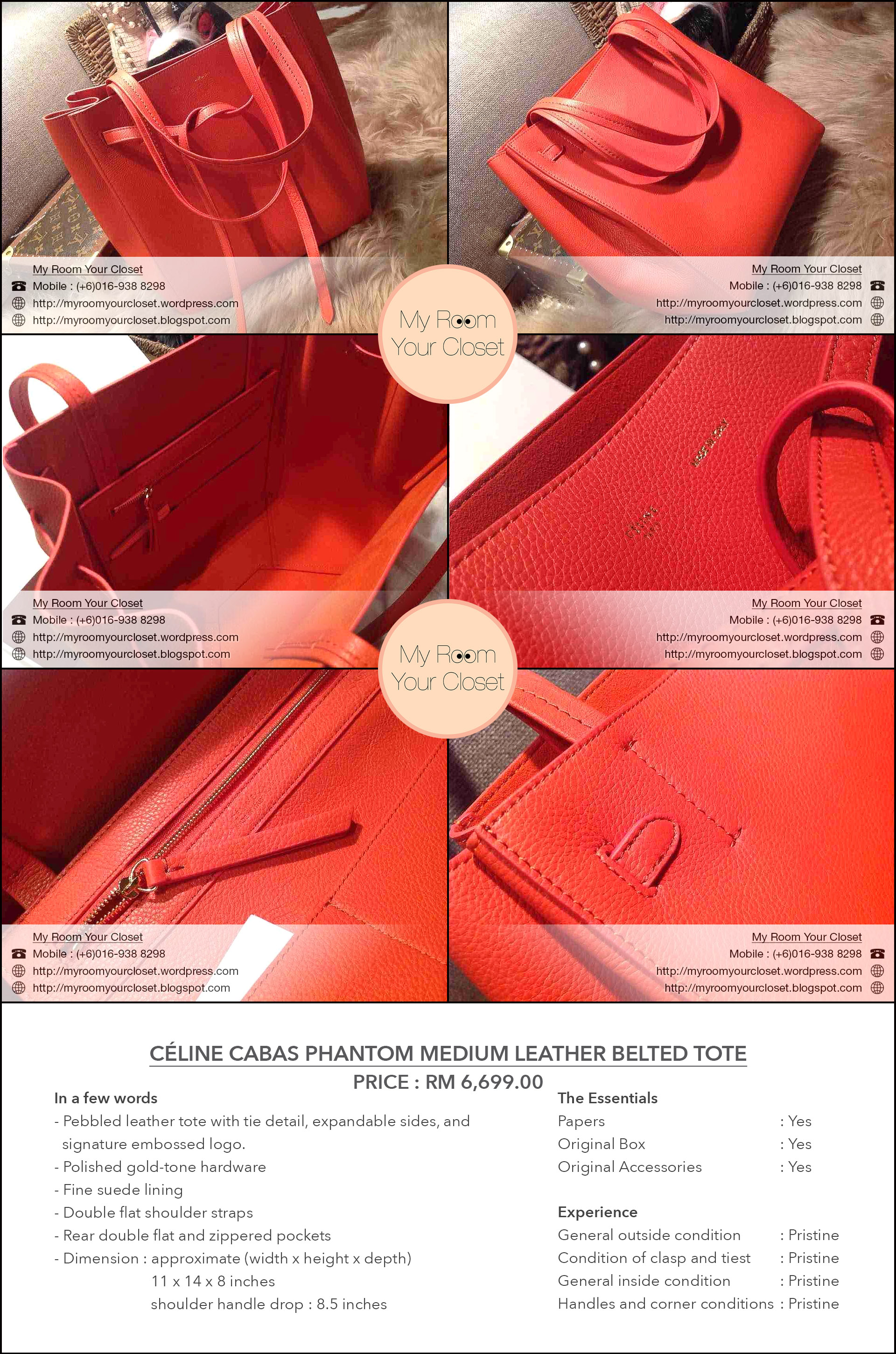 Cline Cabas Phantom Medium Leather Belted Tote \u2013 MRYC \u2013 My Room ...  